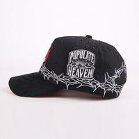 Casquette de baseball snapback brodée en daim pour homme, 5 panneaux, avec logo personnalisé et strass de haute qualité – Vente en gros