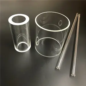 Tubo de vidrio de borosilicato resistente al calor, personalizado, 35mm de diámetro