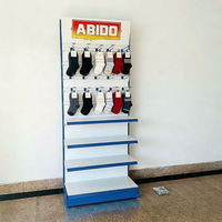Étagère de supermarché réglable Chuangmeijia avec crochets métalliques double face robustes pour chaussettes et vêtements