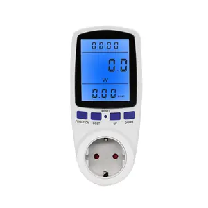 Blue back light power meter Different sockets are optional socket charging power monitor intelligent meter