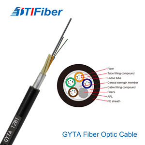 Câble <span class=keywords><strong>optique</strong></span> extérieur GYTA pour conduit 12 24 48 96 <span class=keywords><strong>144</strong></span> <span class=keywords><strong>FO</strong></span> Monomode G.652D Câble à <span class=keywords><strong>fibre</strong></span> <span class=keywords><strong>optique</strong></span> blindé anti-rongeurs - Product Image 1