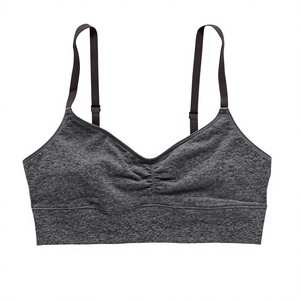High Quality Comfortable Sexy Girls Sports Bra <b>Lingerie</b> Set Seamless Convertible <b>Straps</b> Medium Support Yoga Front Logo - Product Image 5