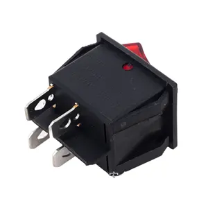 KCD1 KCD3 KCD4 4 pin rocker anahtarları led on off on mini 12 volt rocker anahtarı