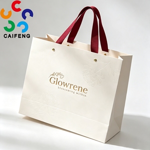 Sac en papier de luxe personnalisé avec logo imprimé, emballage <span class=keywords><strong>cadeau</strong></span> en matériaux recyclés, papier d'art, poignée longue, directement de l'usine, prix bas - Product Image 3
