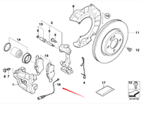 Capteur de vitesse pour R50/R53, construction noire, résistant aux hautes températures et à l'abrasion