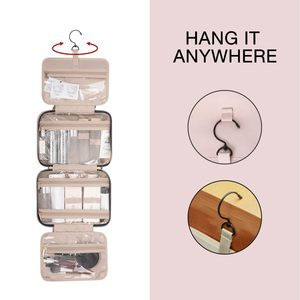 Trousse de Toilette de <span class=keywords><strong>Voyage</strong></span> Suspendable avec Crochet, Résistante à l'Eau, pour Maquillage et Cosmétiques, Organisateur de <span class=keywords><strong>Voyage</strong></span>, Conteneur Pleine Taille pour Articles de Toilette - Product Image 4