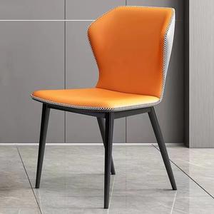 Chaises de salle à manger en <span class=keywords><strong>tissu</strong></span> nordique avec dossier en cuir Simple maison petite maison Table chaise combinaison meubles de Restaurant en gros - Product Image 2