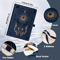 Carnet de notes personnalisé en tissu de lin avec reliure thermique, 100 feuilles, impression numérique dorée