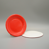Assiettes jetables rouges écologiques biodégradables pour la restauration en gros