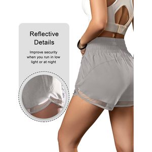 Shorts Deportivos de Cintura Alta para Mujer FOXA, con Bolsillo, Secado Rápido, Transpirables, para Correr, Gimnasio y Deportes - Product Image 4