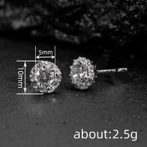 Orecchini a perno rotondi semplici per uomo e donna, accessori per l'uso quotidiano - Product Image 4