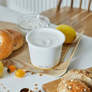 Bestseller per uso alimentare <span class=keywords><strong>Yogurt</strong></span> monouso tazza di plastica e cucchiai con coperchi per <span class=keywords><strong>Yogurt</strong></span> e gelato per feste - Product Image 1