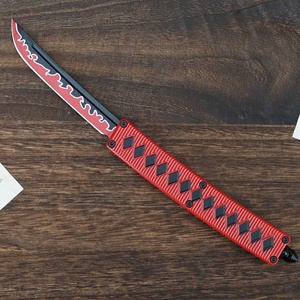 Couteau d'extérieur HL New Warrior en acier Damas, pour l'autodéfense et la découpe de papier, personnalisable OEM, style lame à bouton-poussoir pour le bricolage - Product Image 3