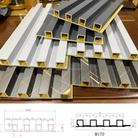 Projet d'hôtel étanche en usine prix Offre Spéciale panneau mural 3D idées de lamelles de conception TV panneaux muraux cannelés en PVC WPC pour mur