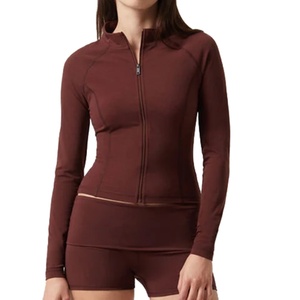 Manufacturer Custom logo Price Low <b>Yoga</b> <b>Jacket</b> Long Sleeve Zipper Plus Size Fitness Comfortable Coat for Women - Product Image 6