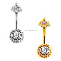 Bijoux de piercing corporel tendance en acier inoxydable pour femme, anneau de nombril à pression pour mariage et fiançailles