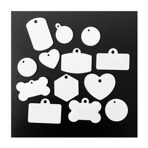 Handysub Double Sided Round capesante Circle Bone Sublimation targhette per <span class=keywords><strong>gatti</strong></span> in alluminio targhetta per cani bianca vuota modello per animali domestici - Product Image 2