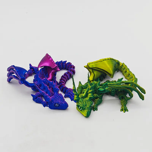 Dragon volant à grand angle imprimé en 3D ailes mobiles design dégradé multicolore dinosaure animal en mouvement créatif - Product Image 6