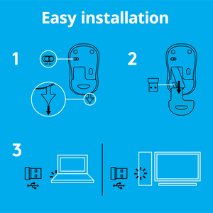 Logitech Chuột không dây có thể sạc lại chơi game USB quang học Mini 2.4GHz đối xứng im lặng câm màu đen chính thức M220 - Product Image 4