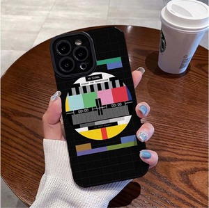 Creative No Signal <span class=keywords><strong>TV</strong></span> Impression Souple TPU En Cuir Artificiel Housse de Téléphone Portable pour <span class=keywords><strong>Iphone</strong></span> 7 8 X Xr Xs 11 12 13 14 15 16 17 - Product Image 2