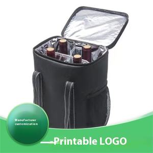 Bolsa de Picnic aislada de tela Oxford de nailon portátil personalizada, cubo enfriador de bebidas al aire libre de moda para vino, cerveza, bebida - Product Image 2