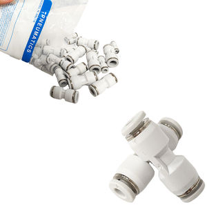 Conector Neumático de Codo a 90 Grados de Fábrica, Adaptador Rápido de Plástico de 2 Vías para Línea de Aire PV - Product Image 4