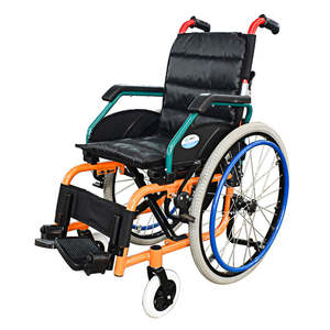 Mobilitätshilfe Leichter Höhenverstellbarer/Fußstützenverstellbarer Aluminium-Legierung Faltbarer Manueller Rollstuhl für Rehabilitation - Product Image 1