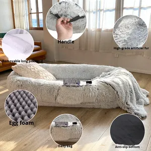 Camas para Mascotas Portátiles de Tela Rectangular Sólida Clásica de Invierno de Alta Calidad, Cálidas y Cómodas, Almohadilla para Dormir para Perros Extraíble y Lavable, en Caja - Product Image 6