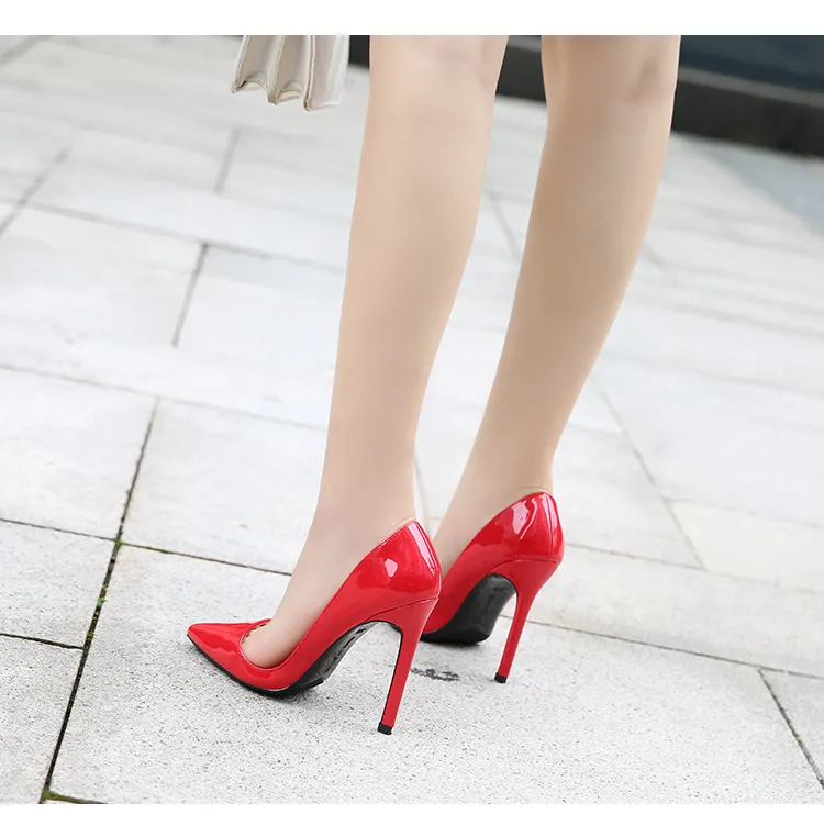 Big size women high heel shoes pointy toe stiletto 6 inch heels fashion girl shoes designer shoes women famous brand
