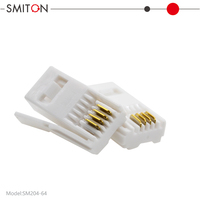 Connecteur BT RJ11 6P4C plaqué or de haute qualité, prise modulaire 1U-50U, câble téléphonique RJ11 6P4C 6P2C, pièces télécom