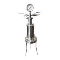 Petit filtre à pression positive de type seau en acier inoxydable 304/316 pour la séparation solide-liquide en laboratoire