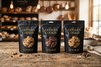 Sacs d'emballage plats thermoscellables en mono-PE recyclables imprimés sur mesure pour biscuits de boulangerie, biscuits individuels, snacks, avec logo personnalisé