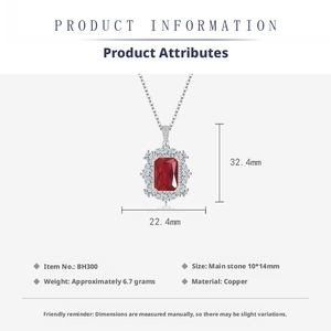 Pendentif bicolore en cuivre électrolytique avec zircone cubique et pierres précieuses colorées de 10*14mm, vente en gros d'usine pour femmes - Product Image 2