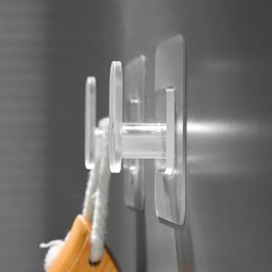 10 gói rõ ràng dễ thương lưu trữ <span class=keywords><strong>Hooks</strong></span> nhựa Stick-on tường <span class=keywords><strong>Hooks</strong></span> cho phòng tắm khăn Robe Coat dễ dàng độ bám dính - Product Image 3