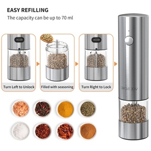 Custom Multi Functional Rechargeable Salt and <b>Pepper</b> <b>Grinder</b> <b>Pepper</b> <b>Grinder</b> Adjustable Stainless Steel Salt and <b>Pepper</b> Mill - Product Image 6