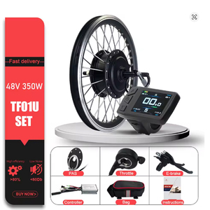 Kit de conversion de vélo électrique 36V 48V 350W, <span class=keywords><strong>moteur</strong></span> de moyeu arrière sans balais à engrenages rotatifs pour vélo électrique, compatible avec frein à disque V/Disc - Product Image 1