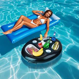 Portable Durable PVC Gonflable Porte-Boisson <span class=keywords><strong>Pompe</strong></span> À Air <span class=keywords><strong>Piscine</strong></span> Flotteurs Plateau Table Eau Fun Snack Bol - Product Image 2