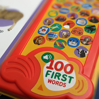 Libro de Sonidos de Palabras en Inglés con Diseño Personalizado para Niños, Libro Interactivo de Sonidos de Animales para la Educación Temprana Infantil