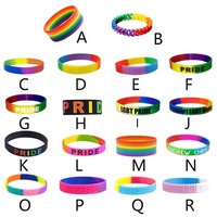 18 types de bracelets en silicone nautiques imperméables personnalisés LGBT arc-en-ciel, six couleurs, pour la fierté gay et lesbienne, fête, défilé