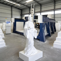 Routeur CNC 5 axes MVIP avec système de contrôle Syntec PLC pour la production de statues en polystyrène expansé, course de 2000x4000mm, moteur à engrenages