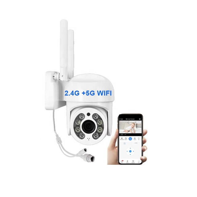 2MP Full HD 1080p Auto Tracking Wireless IP Camera Dual 2.4G and 5G WiFi 360 Web Ptz Indoor Outdoor Use Wifi Security Camera