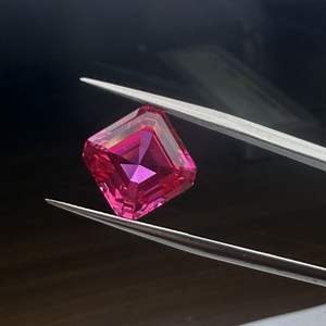 Rubí Sintético Económico, Corte Asscher, Cambio de Color, Piedra Suelta para Creación de Joyería - Product Image 3