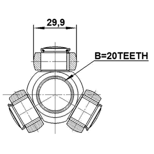 ข้อต่อขาตั้งกล้อง <span class=keywords><strong>CV</strong></span> 20ฟันอะไหล่รถยนต์สำหรับฮอนด้า42320-SXS-A11 GG12-22-620 - Product Image 2