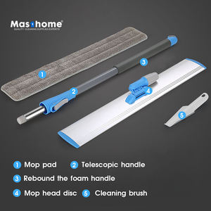 <span class=keywords><strong>Mop</strong></span> per pulizia del pavimento telescopico 360 piatto commerciale piatto in alluminio con raschietto per pulizia per casa, Super largo <span class=keywords><strong>60CM</strong></span> - Product Image 2