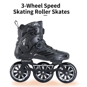<span class=keywords><strong>Pattini</strong></span> a Rotelle Roselle all'Ingrosso a 3 Ruote in PVC, Modello XT-3 per Pattinaggio di Velocità, su Strada, per Uomo e Donna Adulti - Product Image 2