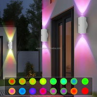 Lampe murale LED à détection de mouvement rechargeable, dégradé RGB, lumière d'ambiance nocturne, utilisation en extérieur, design décoratif moderne, garantie de 2 ans