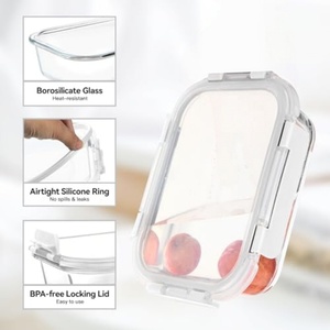 ชุดกล่องแก้วใส่อาหารทนความร้อนสูง ฝาปิดล็อคแน่น รุ่นขายดีปี 2026 - Product Image 3