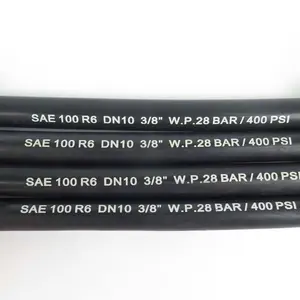 Высокое качество EN853 SAE 100 R6 масляный воздушный гидравлический шланг R6 текстильный резиновый шланг