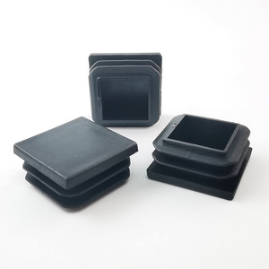Square Tube Plastic Inner Plug 28x28mm Black Anti Slip Furniture Leg Protection <b>Pad</b> For Chair <b>Stool</b> Iron Bed Steel Pipe Foot - Product Image 2