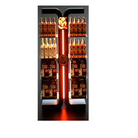 Bouteille sur pied personnalisée glorifiant le verre au détail pour bar et magasins cadeau cosmétique nourriture vin présentoir Metal Design Logo